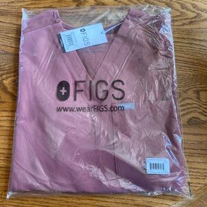 Pink FIGS scrub top